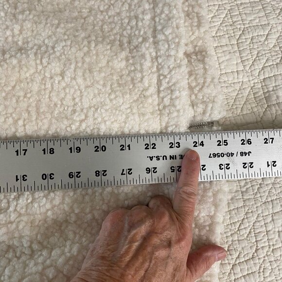 AEMI + Co Doro Denim Jacket Sherpa washed denim Size M Boutiques Boho Relaxed Fi - Picture 9 of 13